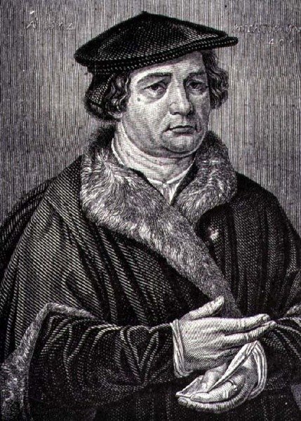 Portrét Martina Luthera (1483-1546) německý náboženský reformátor (rytina) od French School