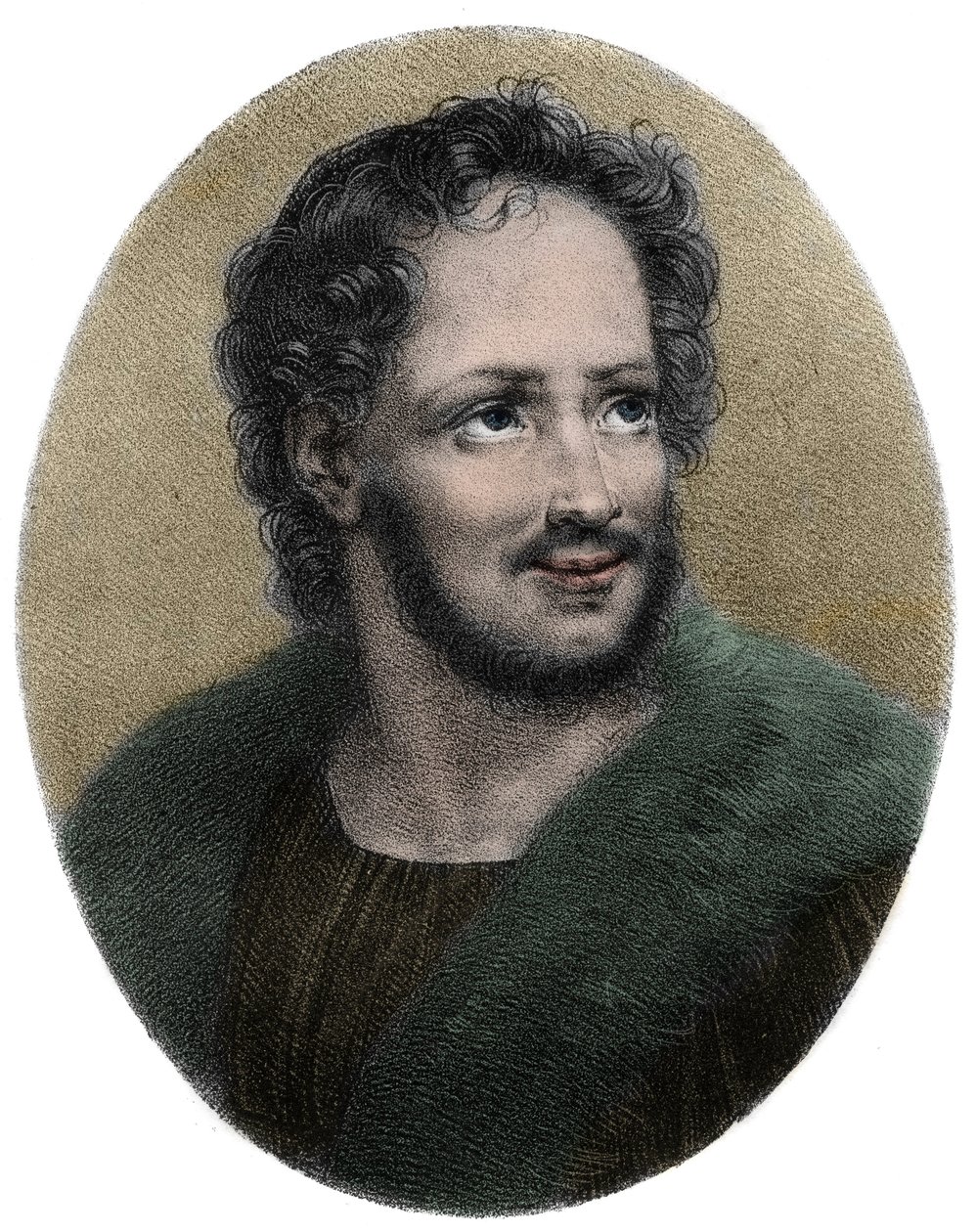 Portrét Mathurina Regniera francouzský básník (1573-1613) - Portrét Mathurina Regniera (1573-1613), francouzský satirik, rytina od French School