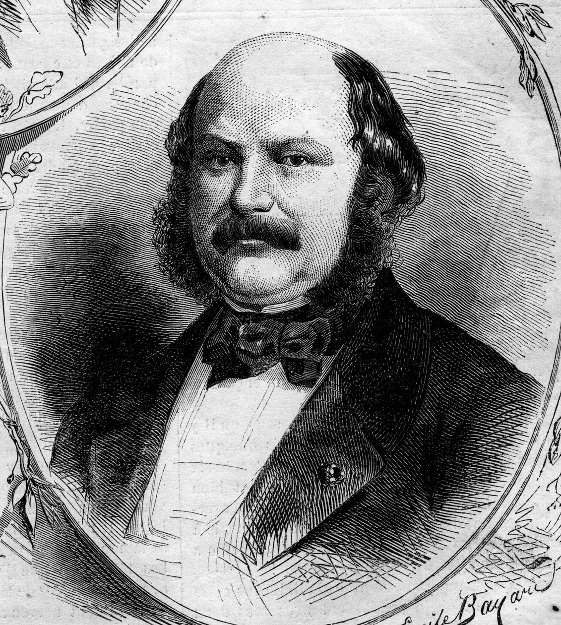 Portrét Maxmiliána Julese Marcuse Koenigswartera (1817-1878), francouzského bankéře a politika. Rytina v „“ Le Monde Illustré““ č. 262 z 19. dubna 1862. od French School