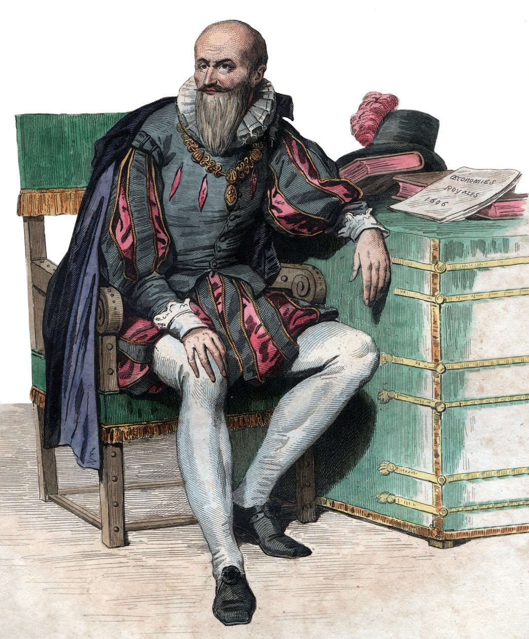 Portrét Maximiliena de Bethune, vévody ze Sully (1559-1641), francouzského vojáka a ministra. od French School