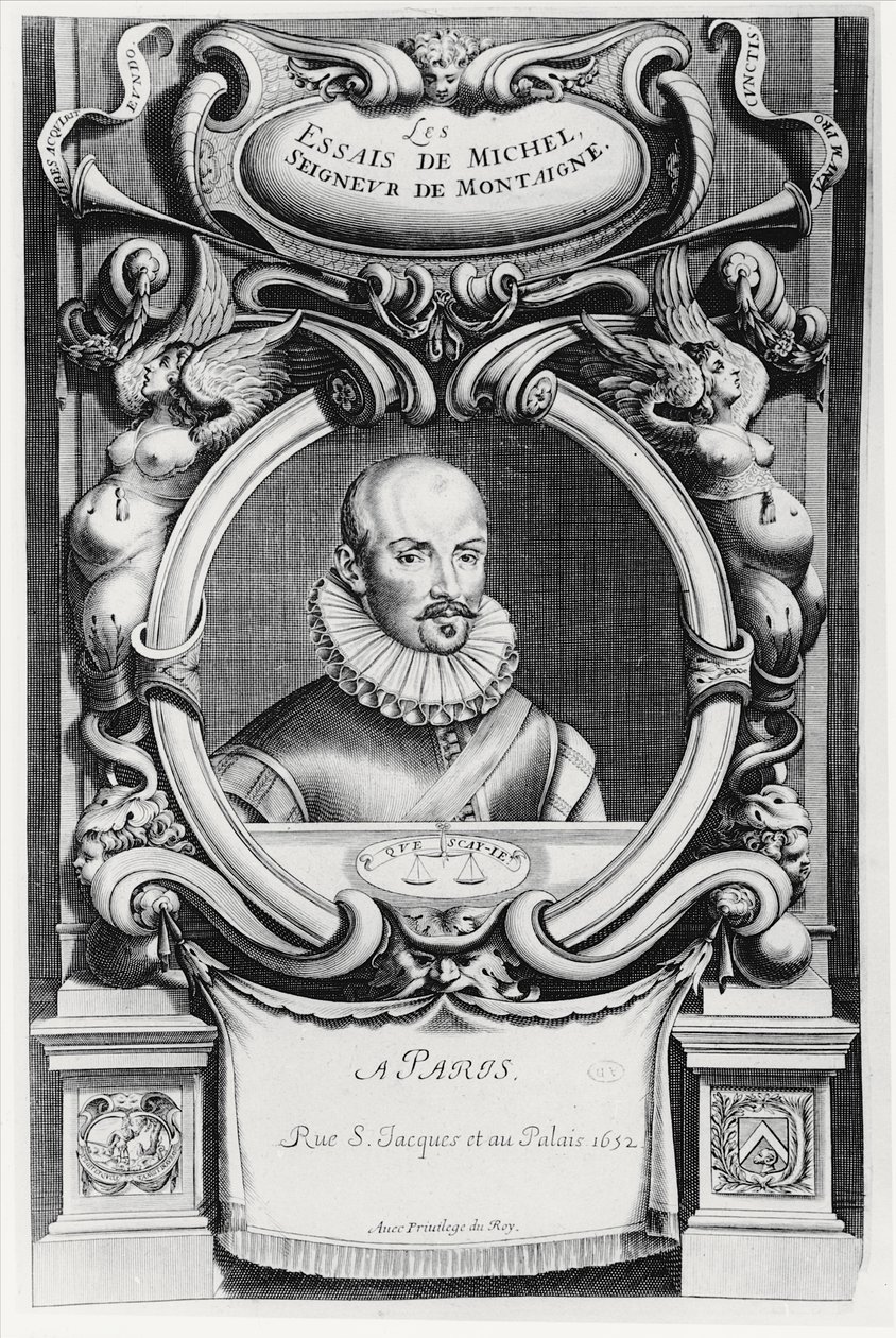 Portrét Michela de Montaigne od French School