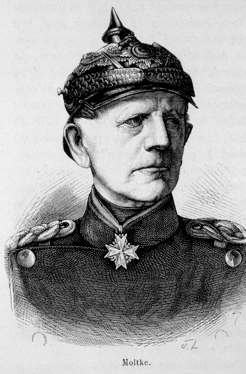 Portrét Moltkeho, německého polního maršála (1800 - 1891) - v "" L