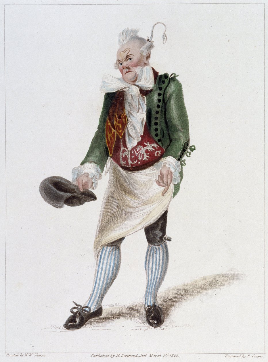 Portrét monsieur Gattie v Baletu domnělého rolníka od French School