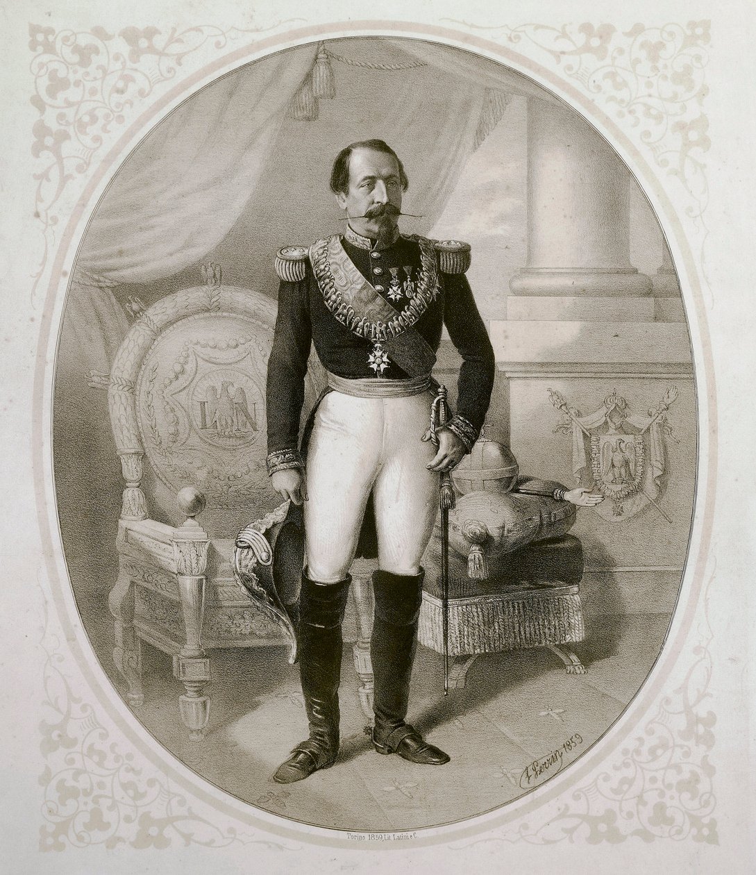 Portrét Napoleona III. (1808 - 1873) od French School