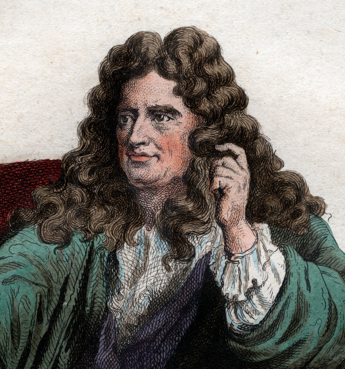 Portrét Nicolase Boileaua Despreauxe (1636-1711), francouzského básníka a kritika. od French School
