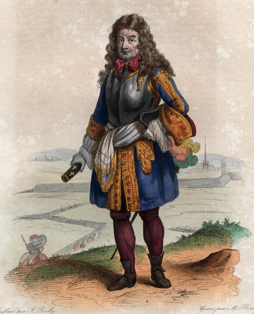 Portrét Nicolase Catinata de La Fauconnerie (1637-1712), francouzského vojenského velitele a maršála Francie. od French School