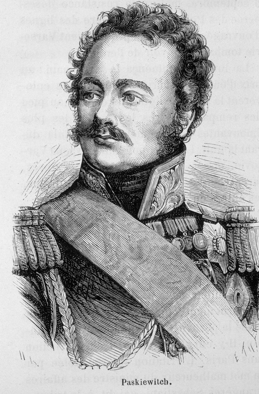 Portrét Paskiewitche (nebo Paskeeviče), ruského maršála (1782 - 1856) - v "" L