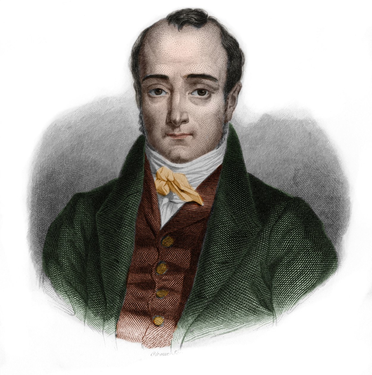 Portrét Paul Jean Pierre Sauzet (1809-1876), francouzský politik. v „“ LIBRE DES PERSONERS““ od Louise de Cormenin Timona. 1842. Soukromá sbírka. od French School