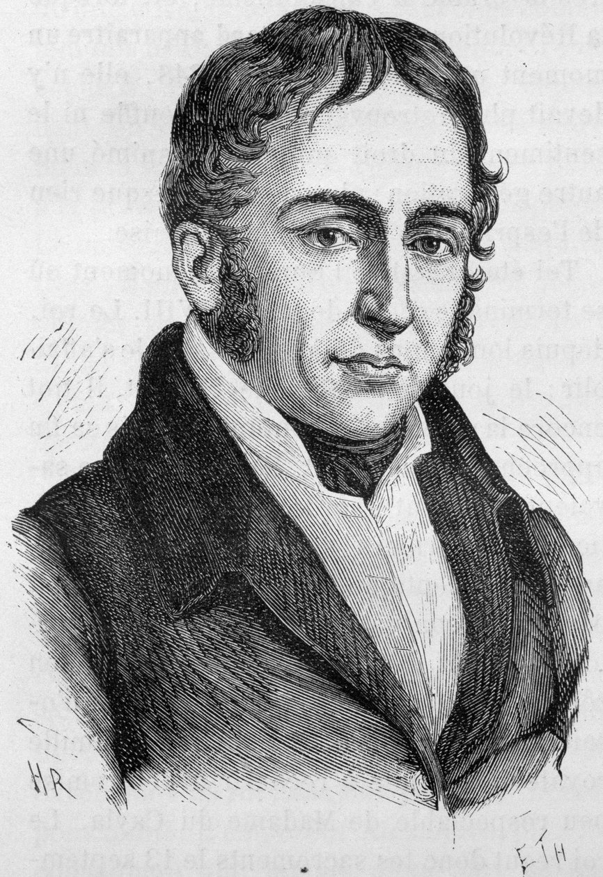 Portrét Paula Louise Couriera - v „Dějinách Francie“ od Henriho Martina od French School