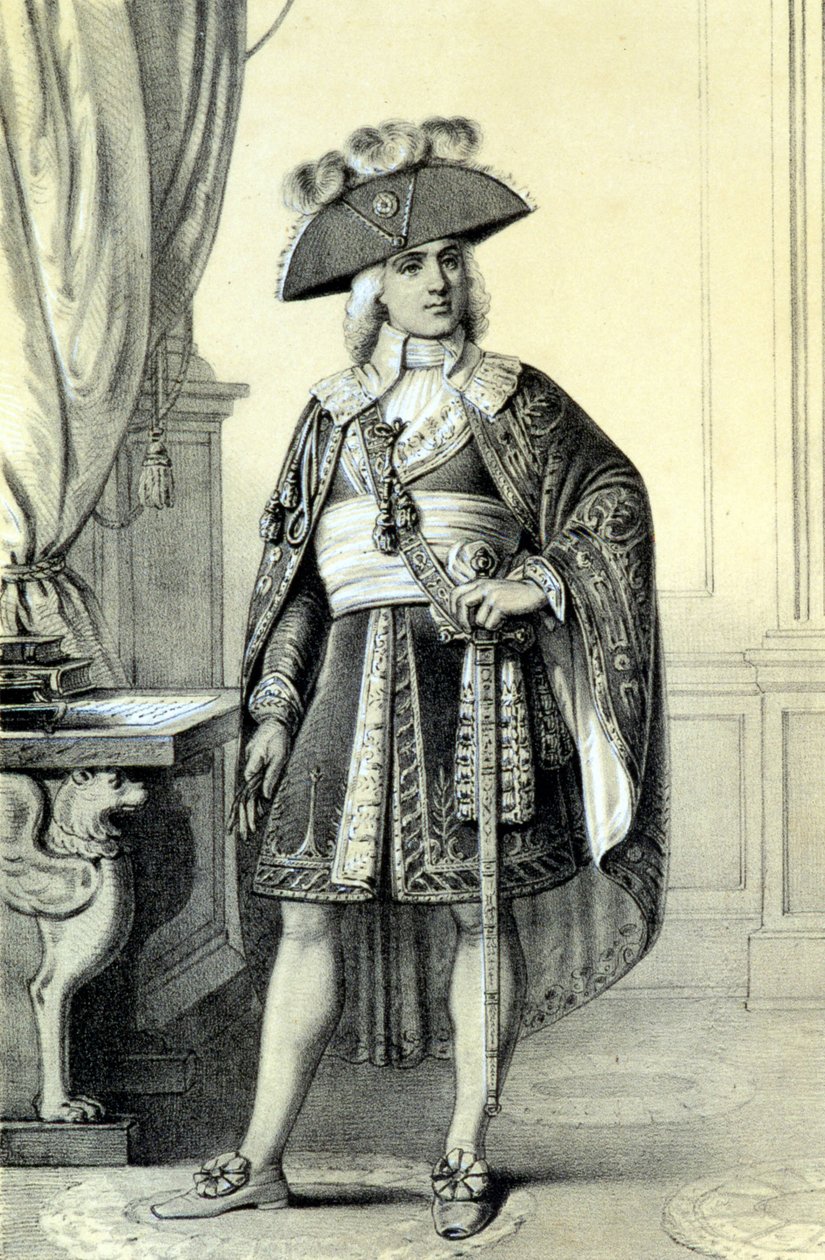Portrét Paula de Barrase (1755-1829), francouzského politika. - v „Historické galerii francouzské revoluce“ od Alberta Maurina od French School