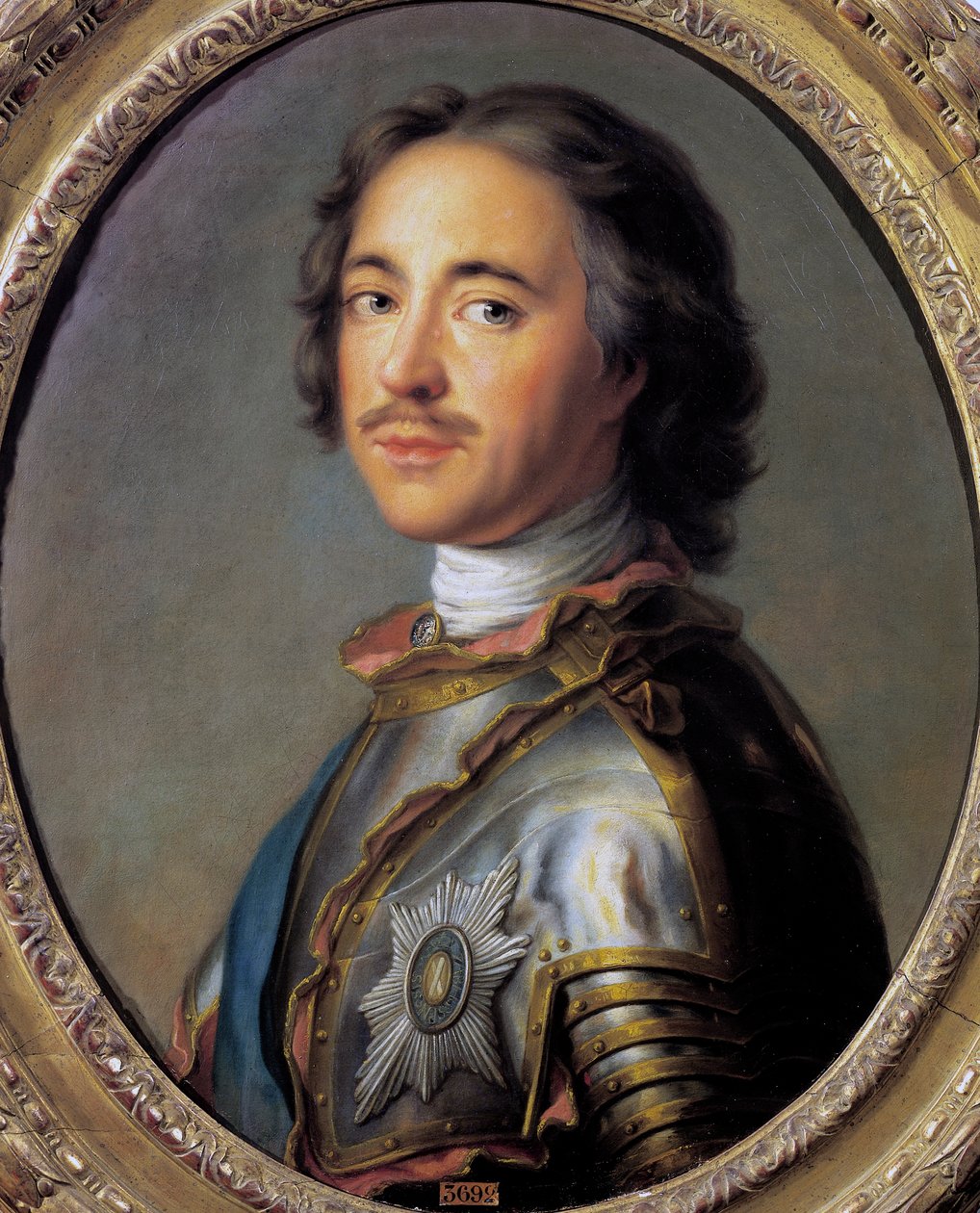 Portrét Petra I. známého jako Petr Veliký (Moskva od French School