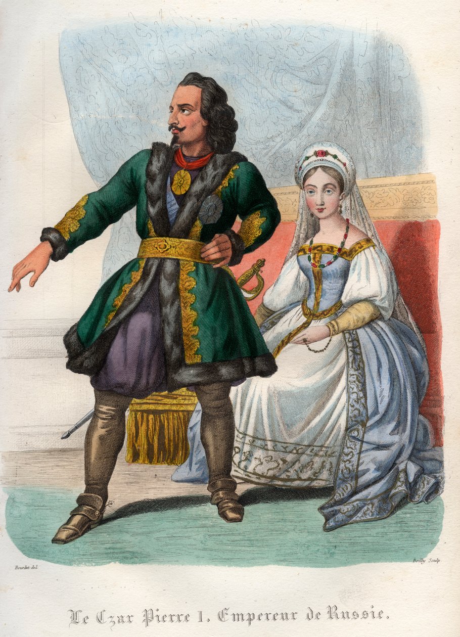 Portrét Petra Velikého (Pierre Ier Le Grand) (1672-1725), ruského cara od French School