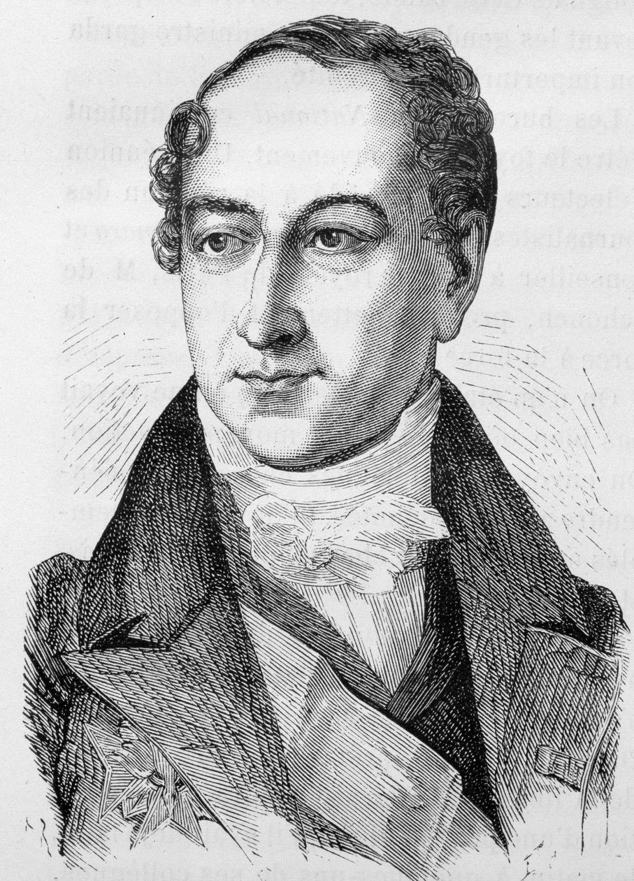Portrét Peyronneta (nebo Peyroneta), francouzského politika (1778 - 1854) - v „“L