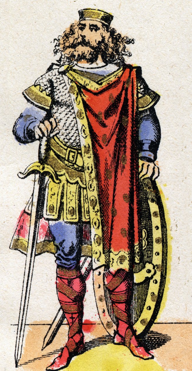 Portrét Pharamonda (nebo Pharamuna nebo Faramunda nebo Paramunda), krále Salianských franků (vláda mezi 420-428). od French School