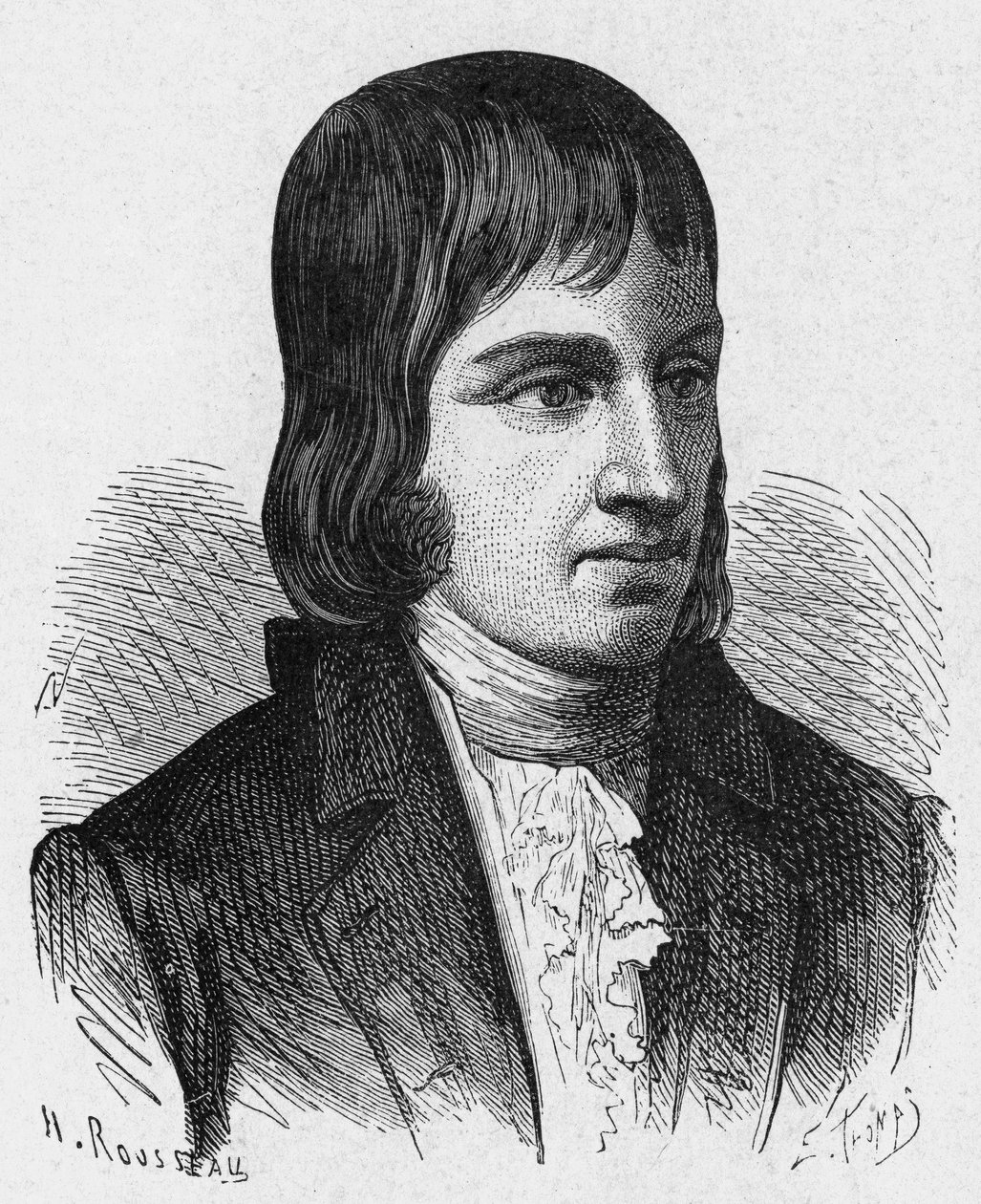 Portrét Philippa Lebona (1769 - 1804), francouzského inženýra a chemika (vynálezce plynového osvětlení) - v „“ Album de la Science; věhlasní vědci; Velké objevy “”” 1896. od French School