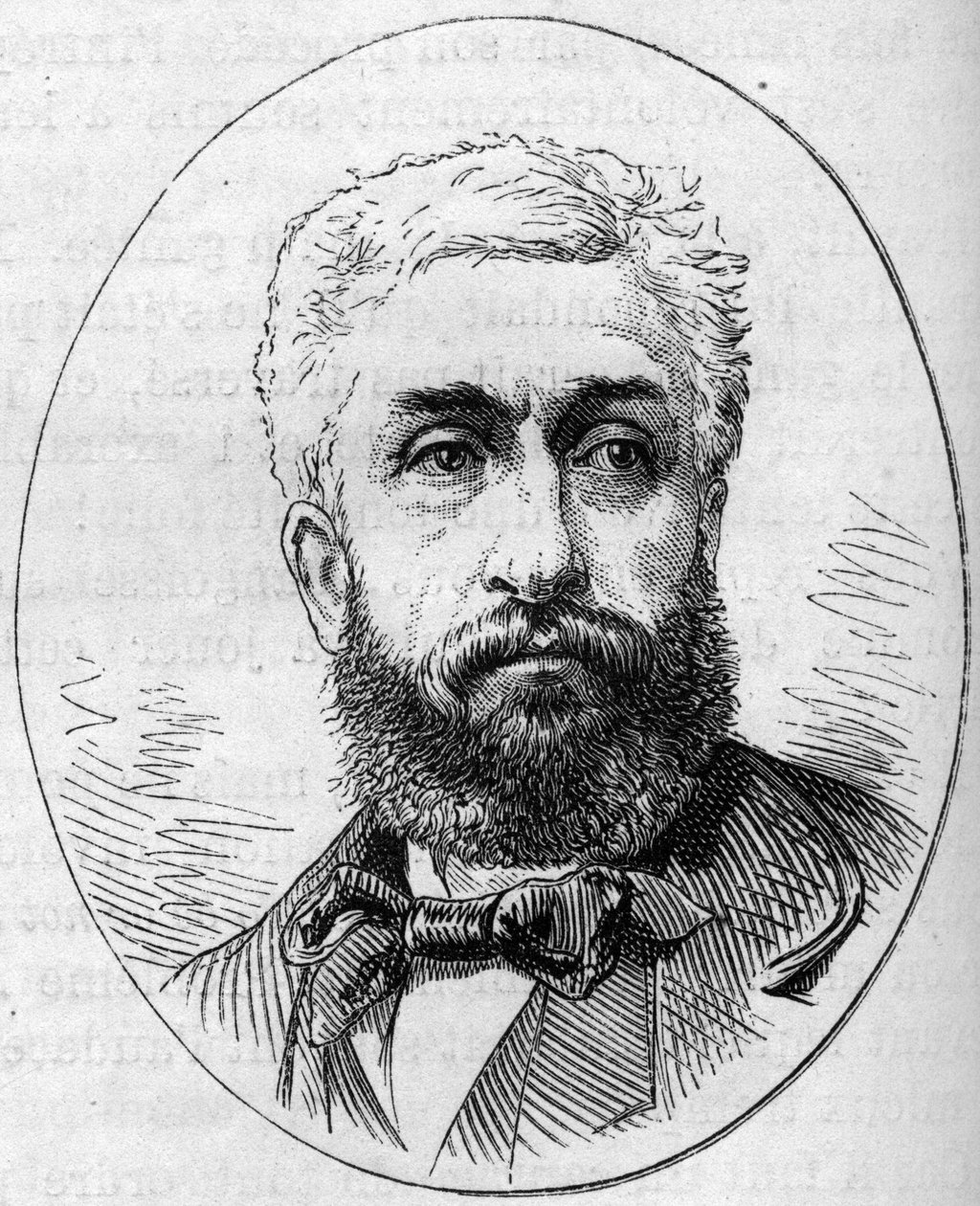Portrét Philippa Rousseaua (1816-1888), francouzského malíře. Rytina v „“ Le Monde Illustré““ č. 890 ze dne 2. května 1874. od French School