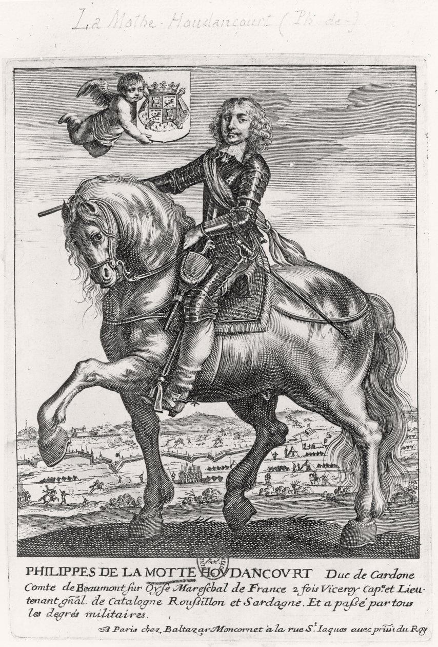Portrét Philippe de La Mothe Houdancourt (1605-57) od French School