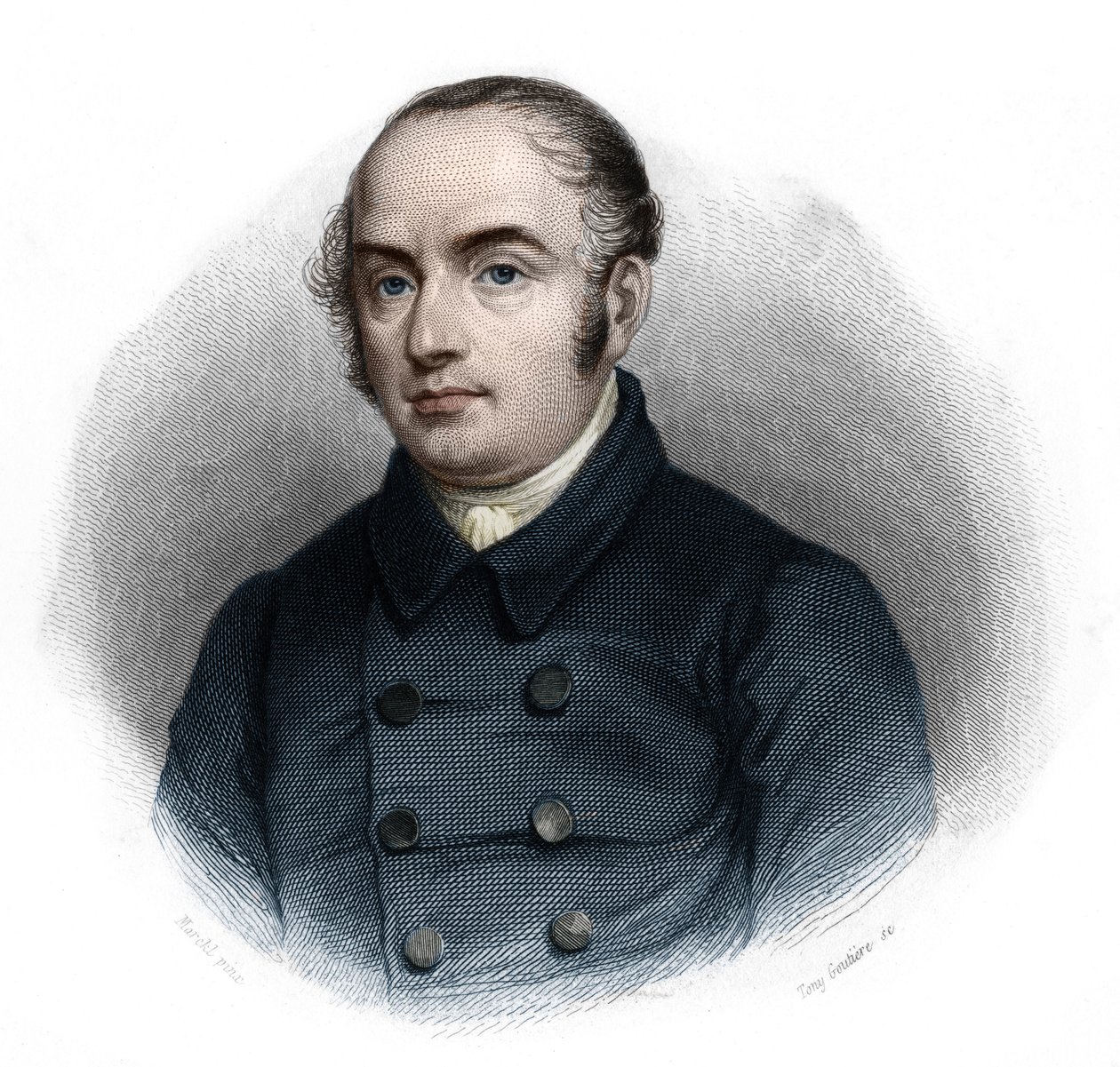 Portrét Pierre Antoine (Pierre-Antoine) Berryer (1790-1868) (zvaný Berryer fils), francouzský advokát. v „“ LIBRE DES SPEAKERS““ od Louise de Cormenin Timona. 1842. Soukromá sbírka. od French School