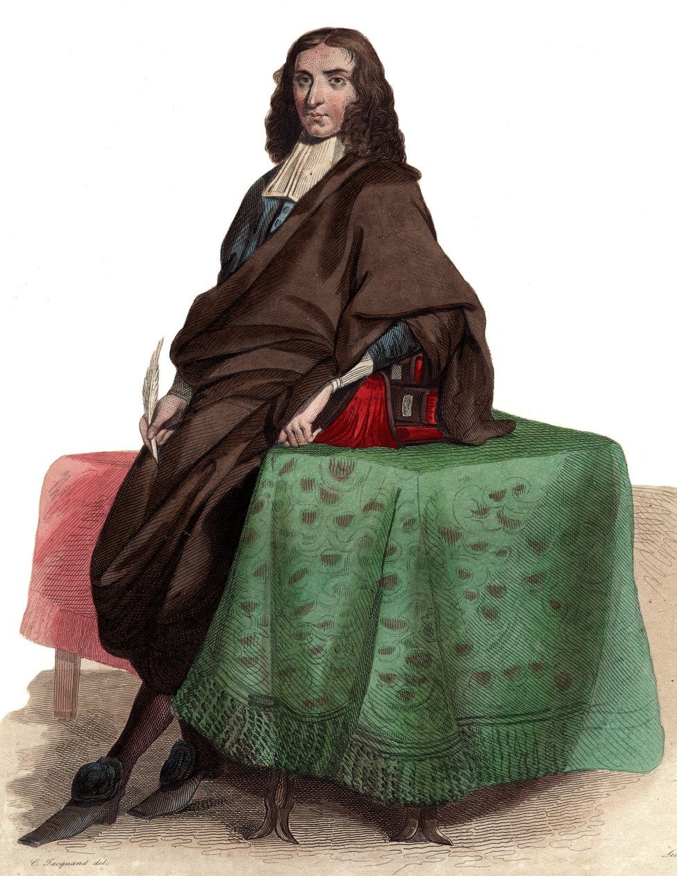 Portrét Pierra Baylea (1647-1706), francouzského filozofa a spisovatele. od French School
