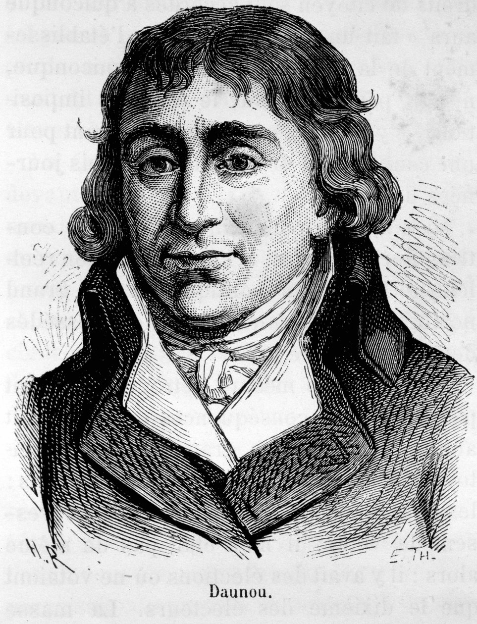 Portrét Pierra Clauda Francoise Daunoua, francouzského politika a historika (1761-1840) - v „“ L