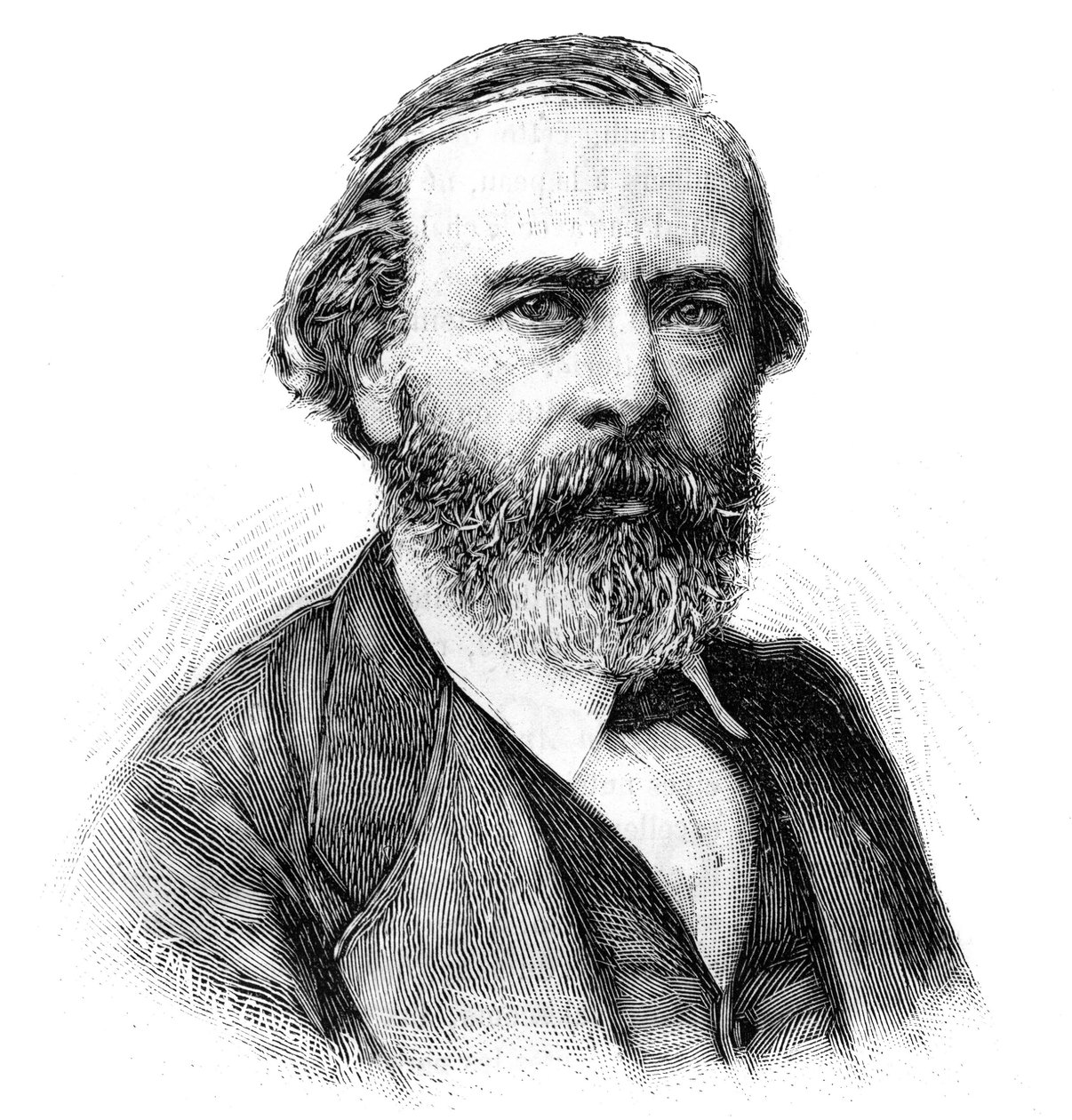 Portrét Pierre Edouard (Pierre-Edouard) Frere (1819-1886), francouzský malíř. Gravírování v „“The Illustrated World“, 5. června od French School