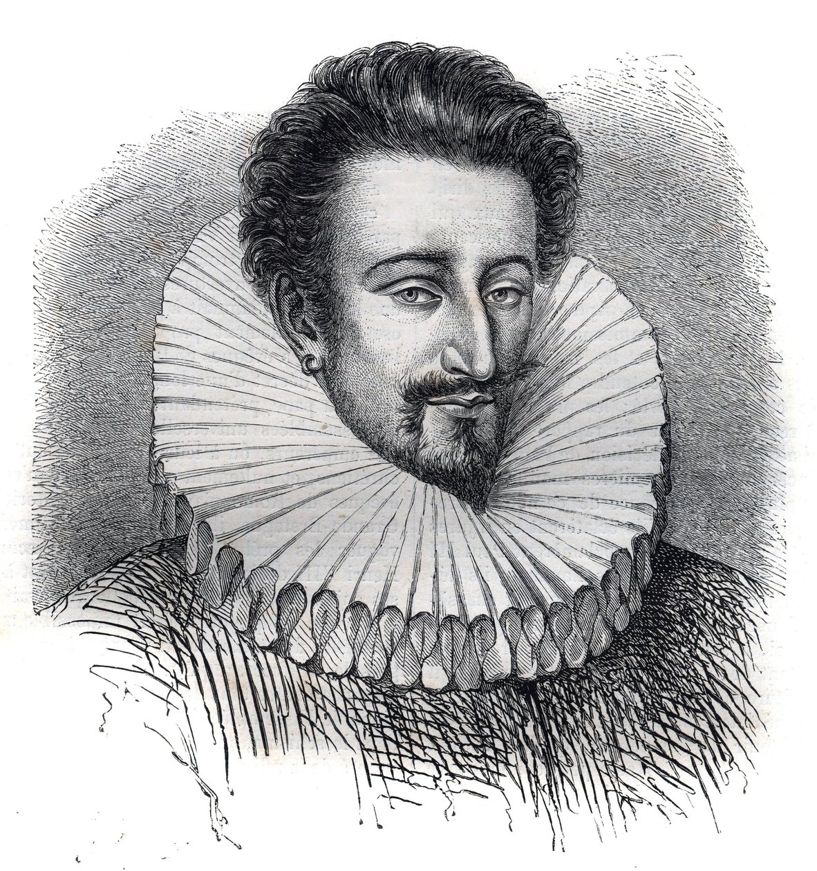 Portrét Pierra Farnese (Pietro Farnese) (1350-1415). Má na sobě jahodový obojek. Rytina do „“ Historie papežů (...) Zločiny královny, krále a císařů v průběhu staletí“ od Maurice Lachatre od French School