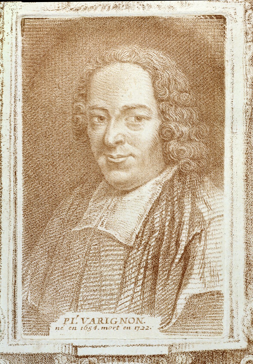 Portrét Pierra L. Varignona (1654-1722) z Histoire des Mathematiciens od Alexandra Saveriena, kolem roku 1766 od French School