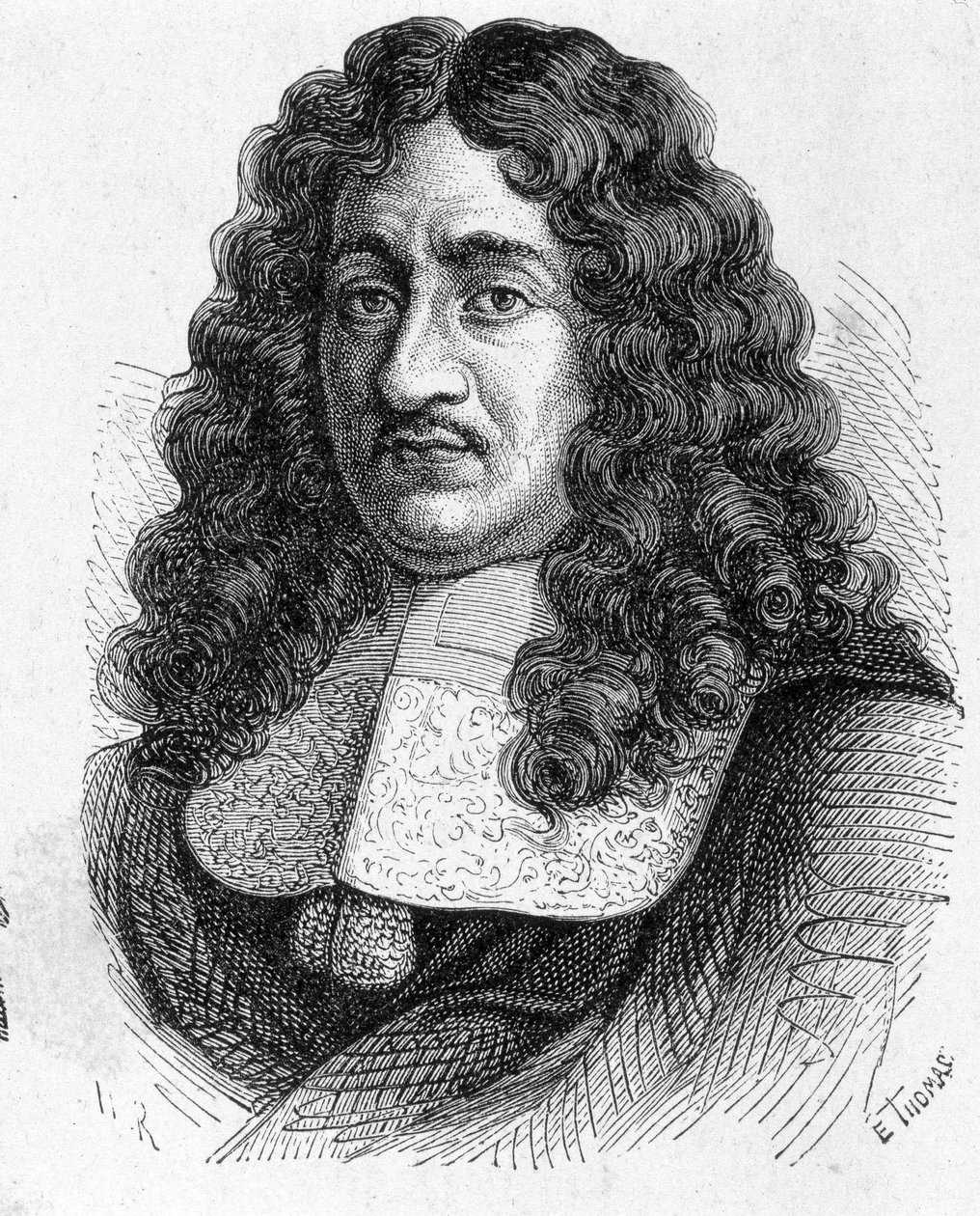 Portrét Pierra Paula de Riqueta (1604 - 1680), francouzského inženýra, který postavil canal du midi - v „Album de la Science; věhlasní vědci; Velké objevy “”” 1896. od French School