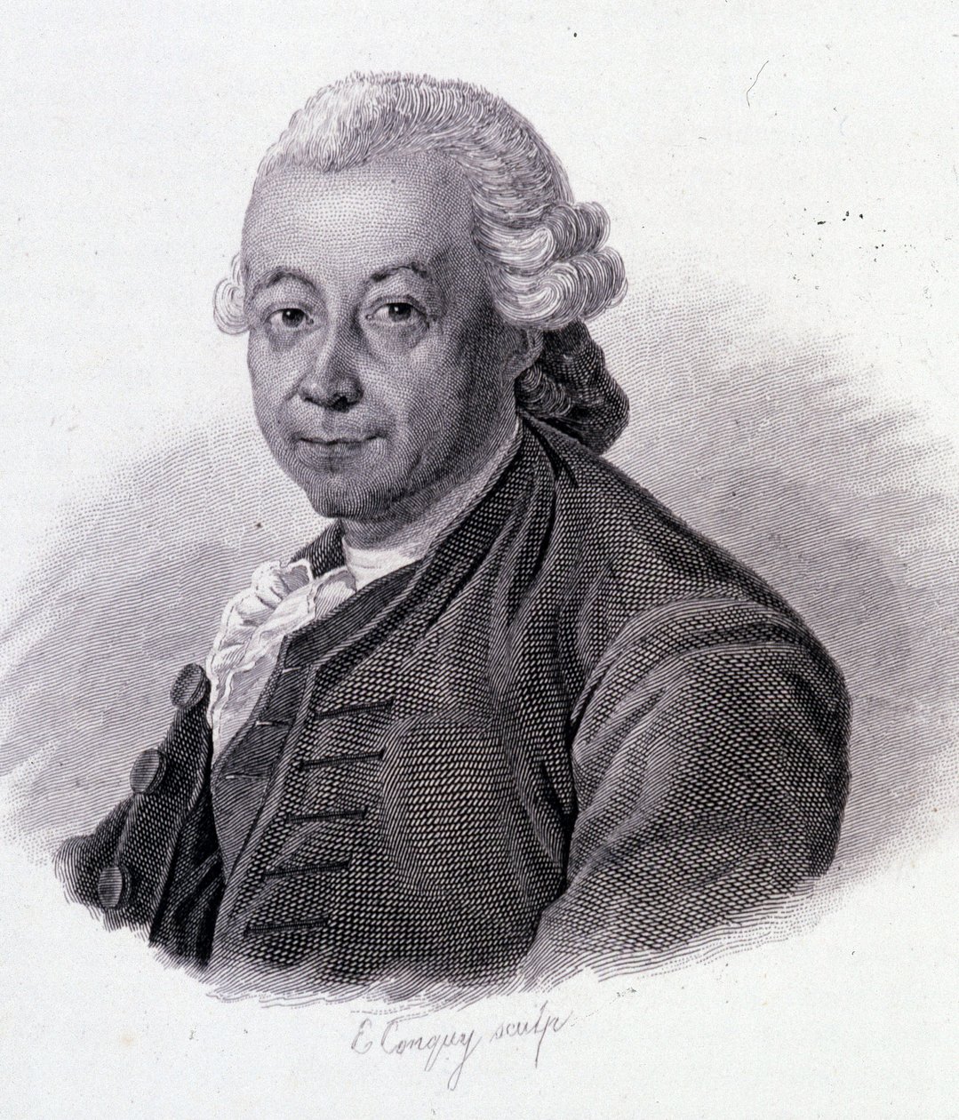 Portrét Pierra Peppera (1719-1786), francouzského cestovatele - v „“ Portréty užitečných mužů““ od French School