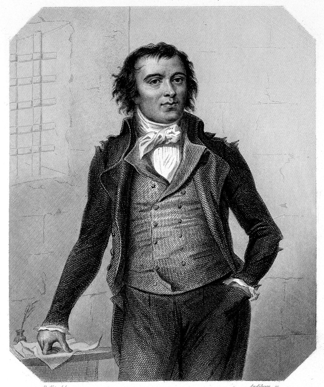 Portrét Pierra Victuriena Vergniauda (1753-1793), francouzského politika. In The History of the Girondins“ od Lamartine od French School