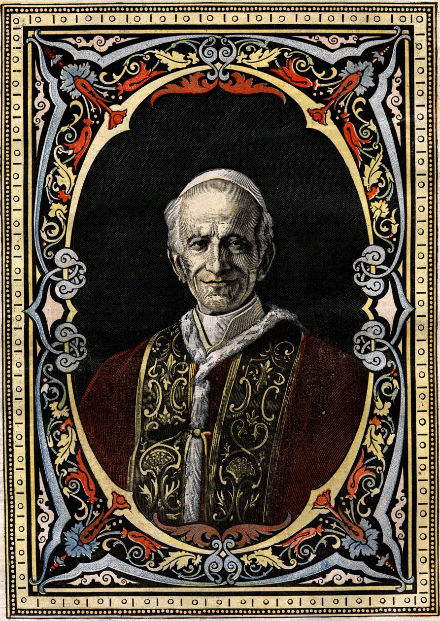 Portrét papeže Lva XIII. (Leone XIII., Gioacchino Pecci od French School