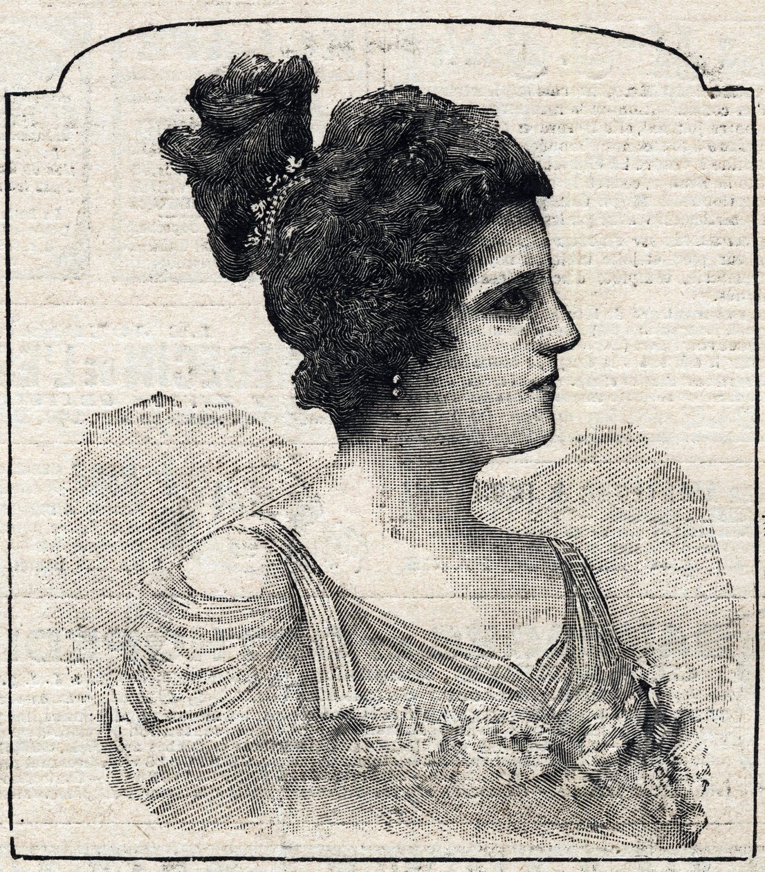 Portrét princezny Caraman-Chimay (Caraman Chimay) (Clara Ward - 1873 - 1916) od French School