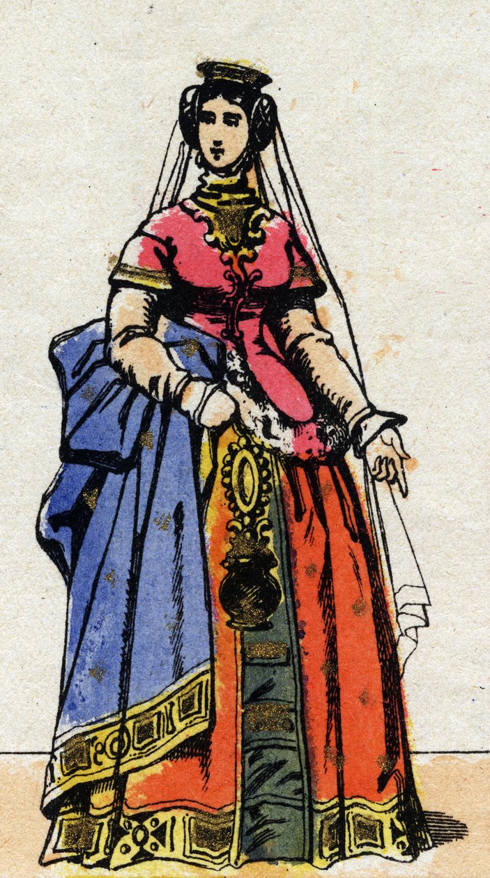 Portrét královny Johanky z Evreux (1307-1371). od French School