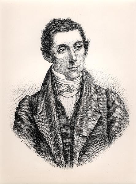 Portrét Rene Caillie (1799-1838) (rytina) (černobílá fotografie) od French School