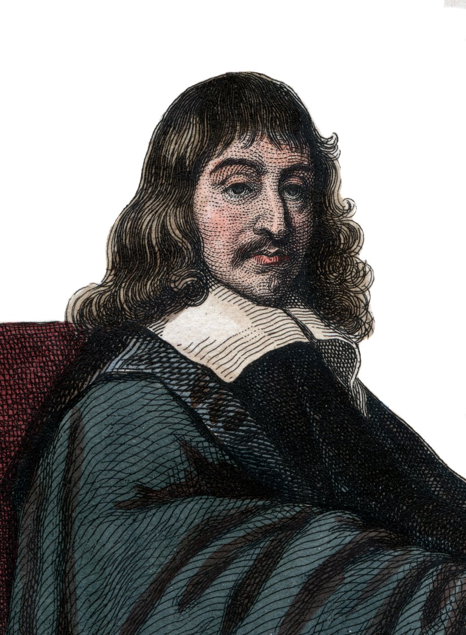 Portrét René Descartes (1596-1650), francouzský filozof a spisovatel. od French School