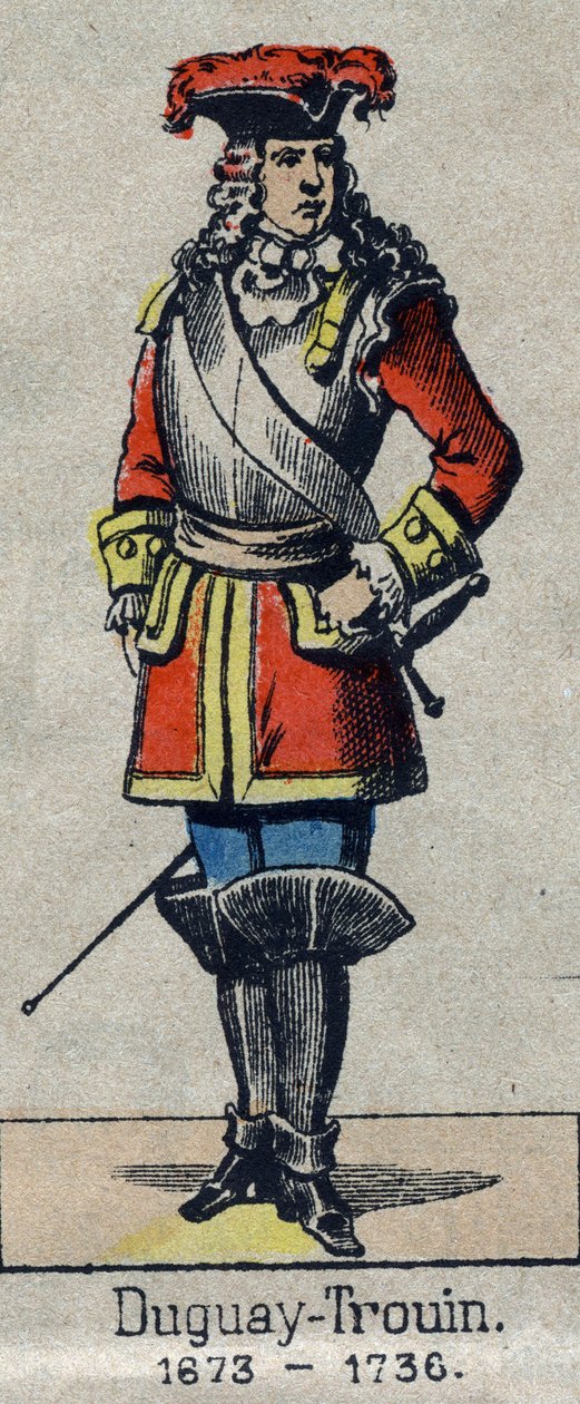 Portrét René Duguay Trouin (Duguay-Trouin) (Rene Trouin du Gue dit) (1673-1736) francouzský námořník. Obrázek Epinal z konce 19. století. od French School