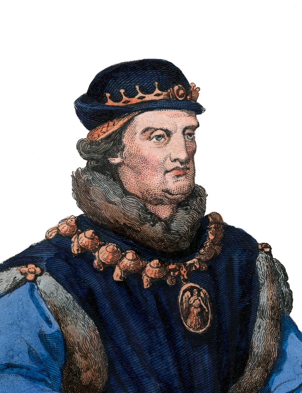Portrét René z Anjou, také známý jako král René I. Neapolský (1409-1480). od French School