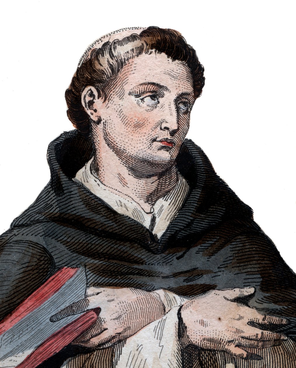 Portrét svatého Bernarda de Clairvaux (1090-1153), francouzského opata a stavitele reformujícího se cisterciáckého řádu. od French School