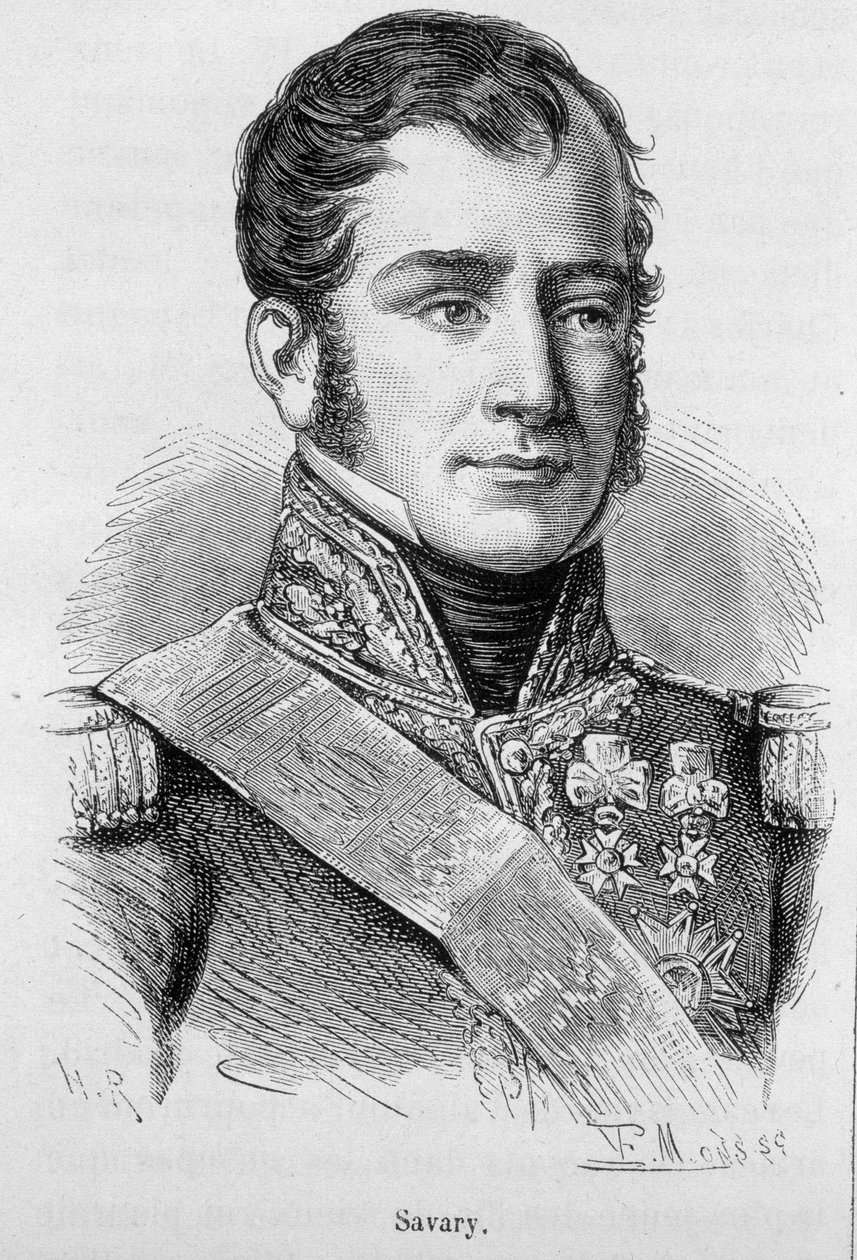 Portrét Savaryho, vévody z Rovigo (1808), francouzského generála a politika (1774 - 1833) - v „Dějinách Francie““ od Henriho Martina od French School