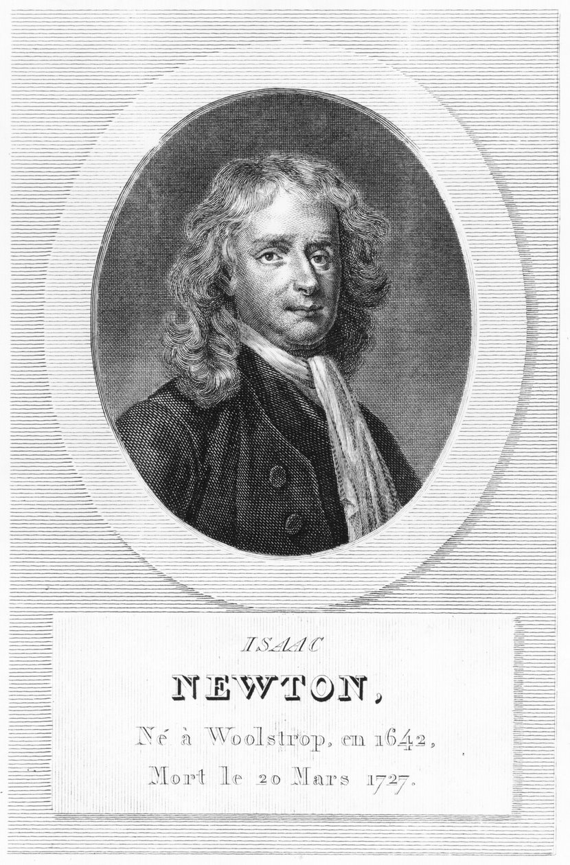 Portrét sira Isaaca Newtona (1642-1727) od French School