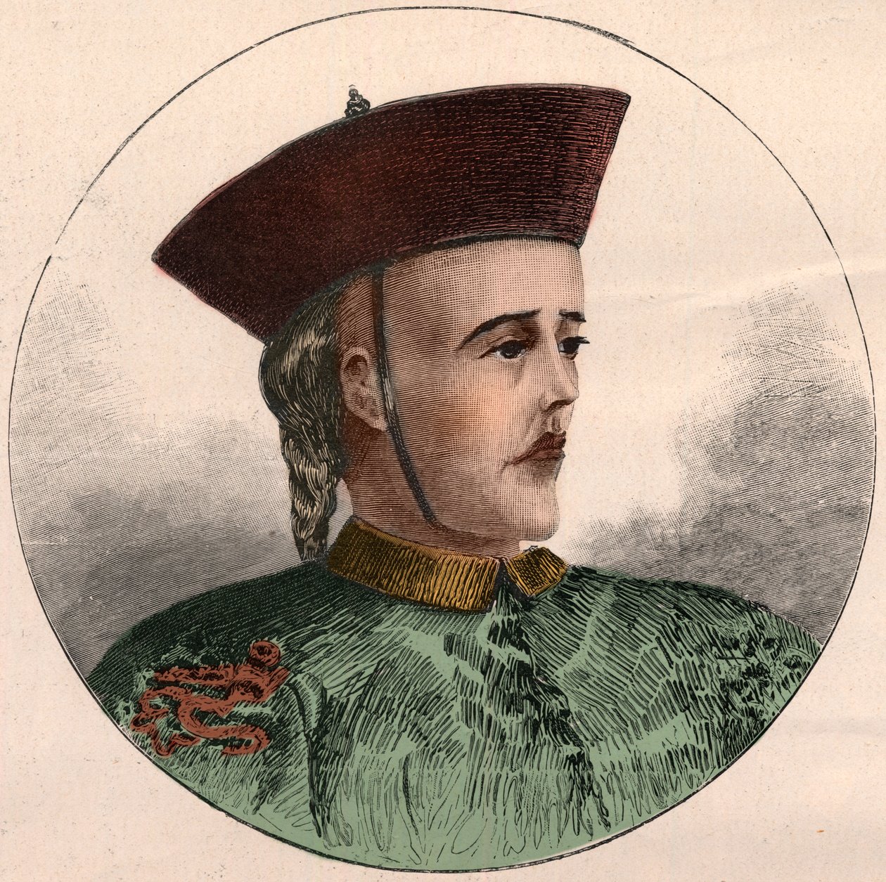 Portrét Guangxu, císaře Číny (1871-1908). od French School