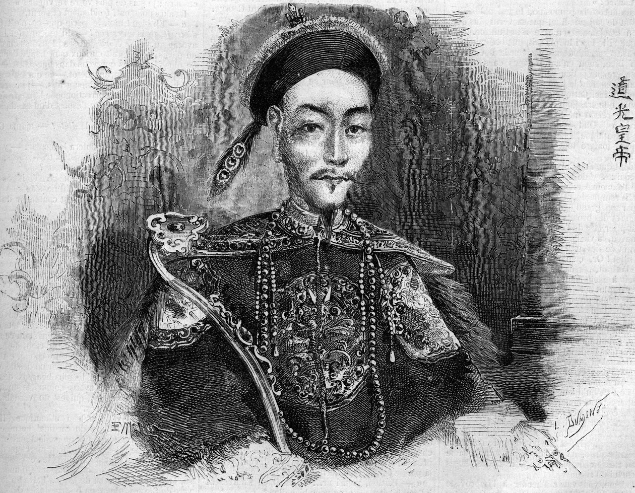 Portrét Toa Kwanga (Toa-Kwang nebo Daoguang) (1782-1850), čínského císaře z dynastie Čching. Rytina v „“ Le Monde Illustré““ č. 136 z 19. listopadu 1859. od French School