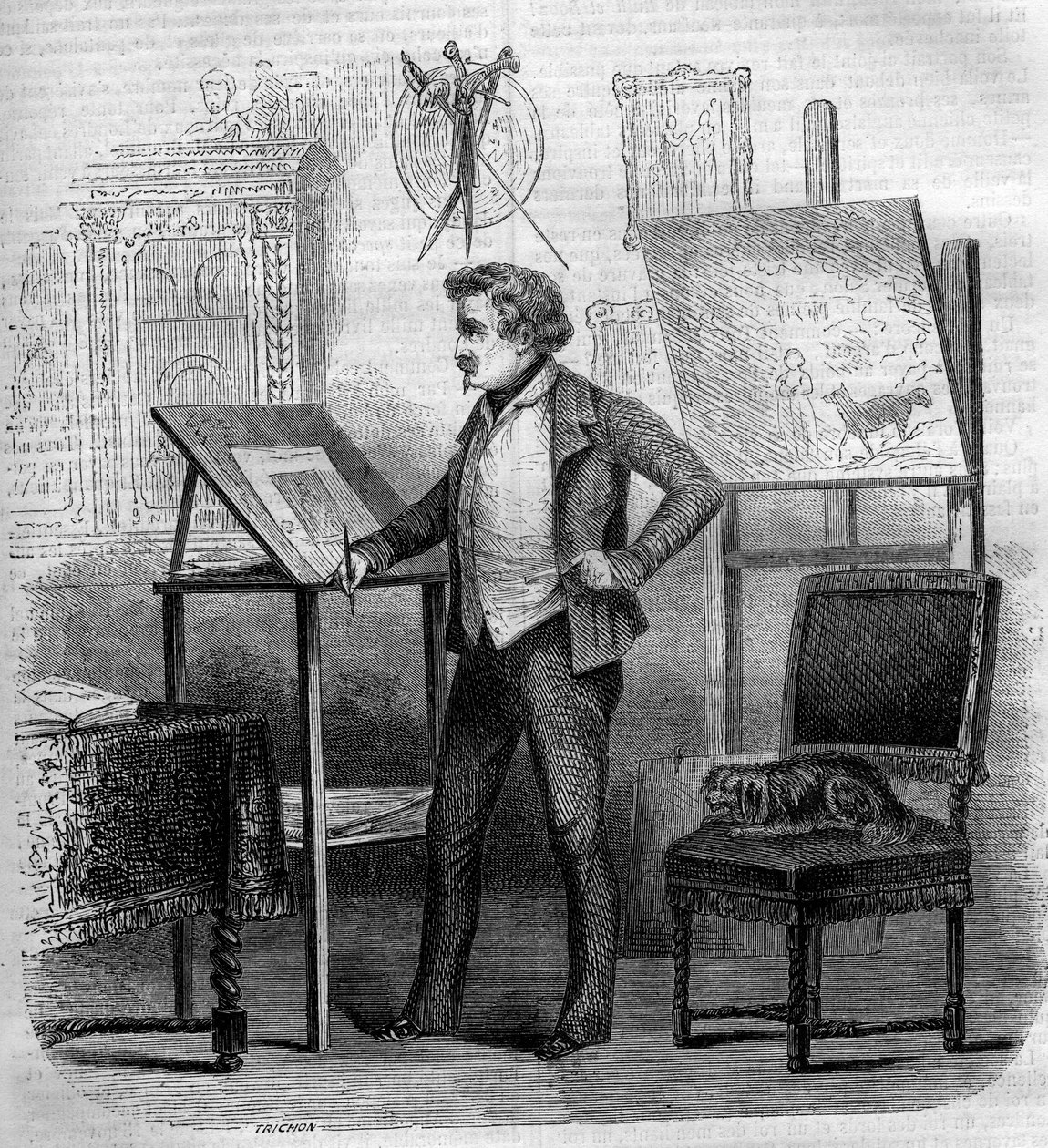 Portrét Tonyho Johannota (Antoine Johannot dit od French School