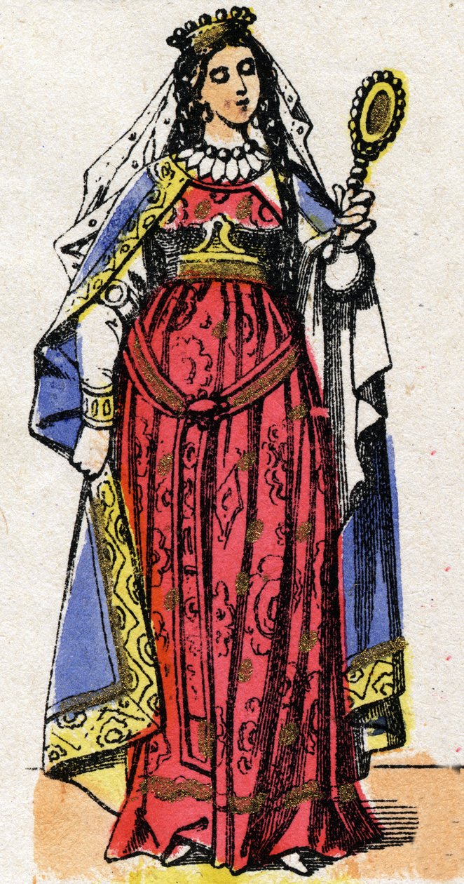 Portrét Ultrogothe (zemřel po 566-567) královny Francie a manželka Childeberta 1. od French School