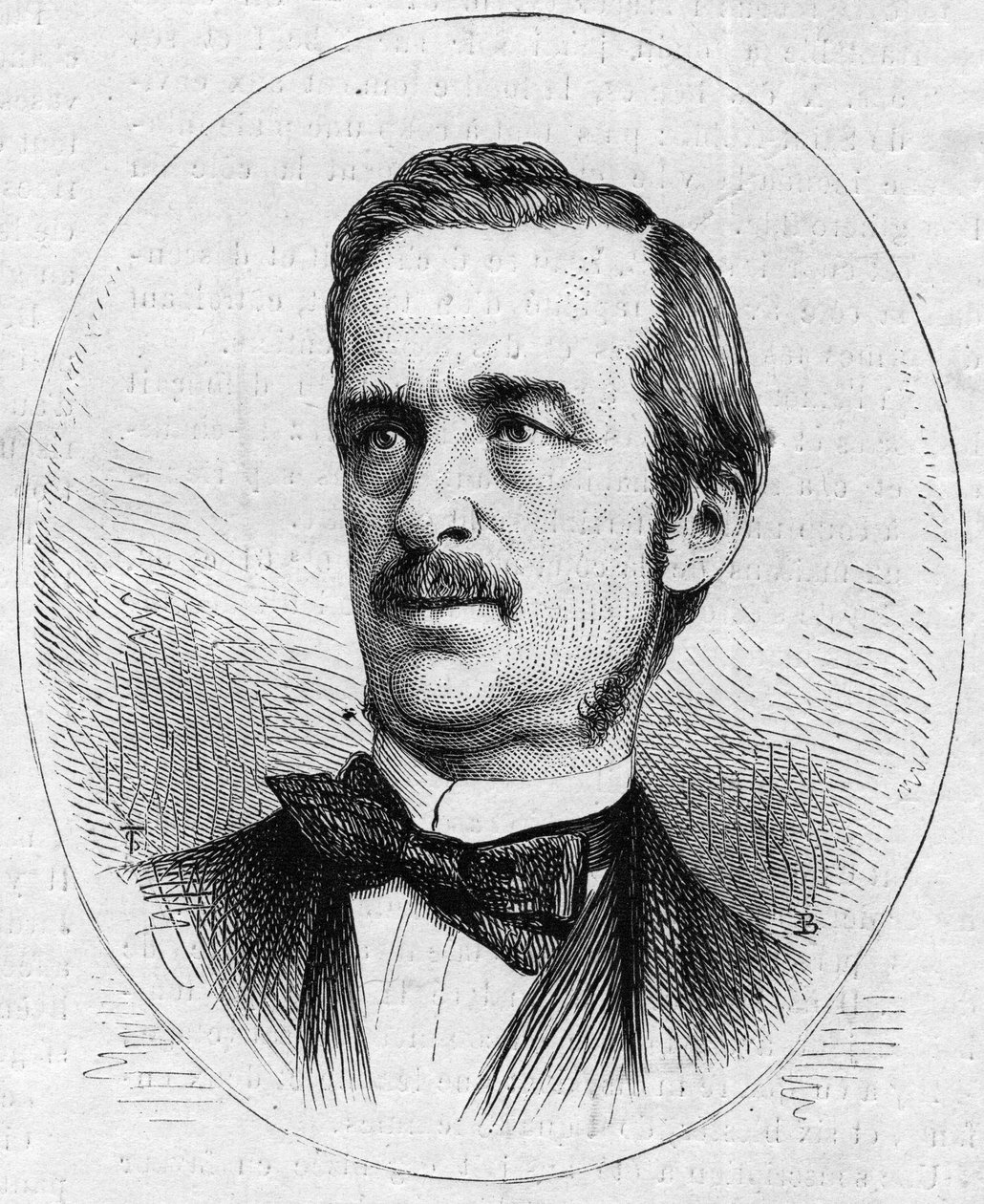 Portrét Urbana (Urbana) Ratazziho (1808-1873), italského politika. Rytina v „“ Le Monde Illustré““ č. 844 ze dne 13. června 1873. od French School