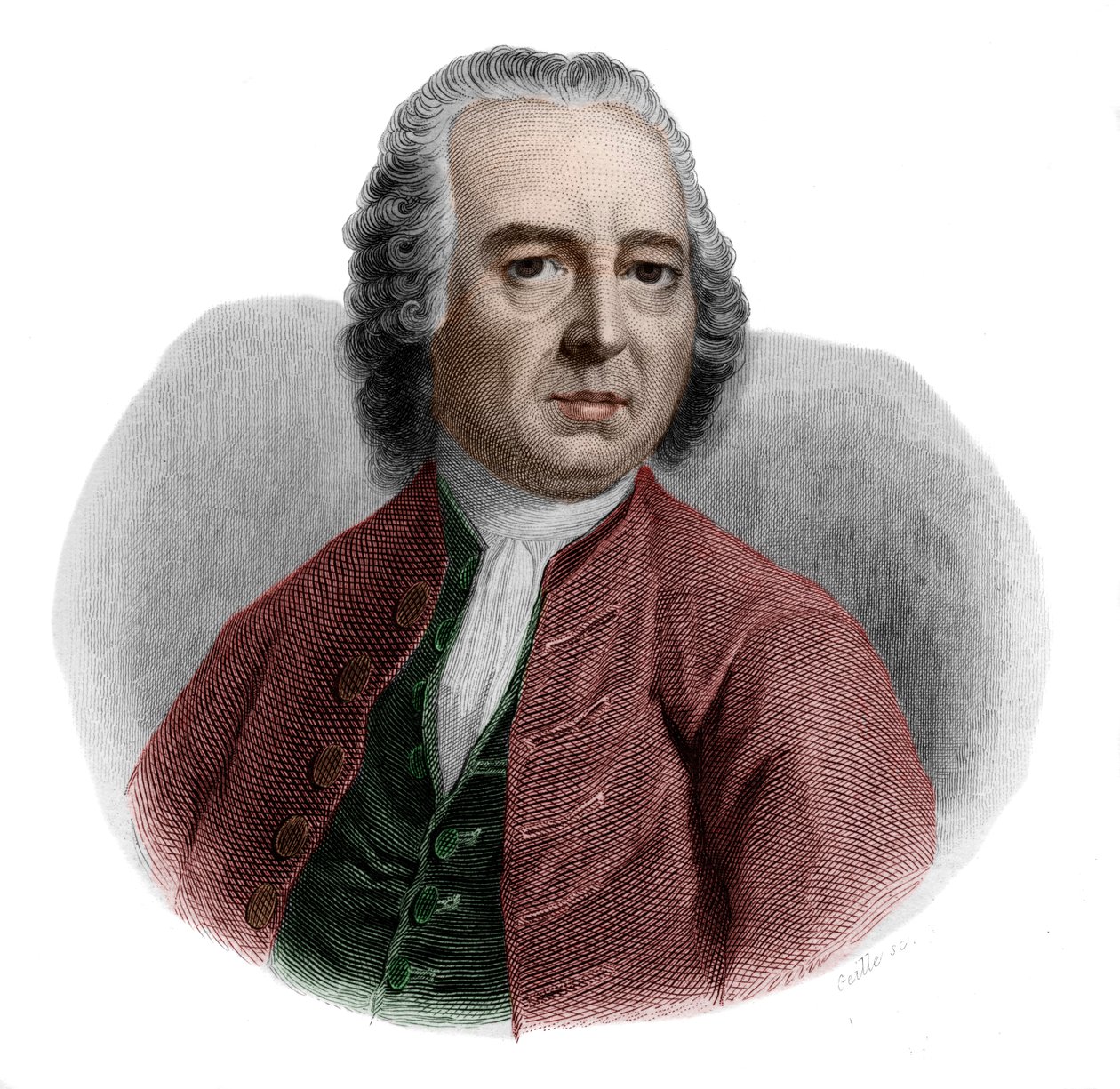 Portrét Valentina Jamerey-Duvala (1695-1775), francouzského knihovníka a sekretáře. od French School
