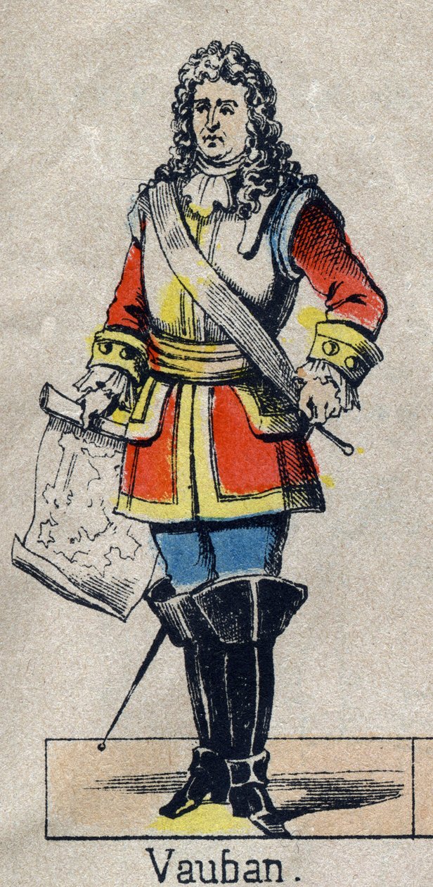 Portrét Vaubana Sebastiena Prestreho (1633-1707), marechala z Francie. Obrázek Epinal z konce 19. století. Soukromá sbírka. od French School