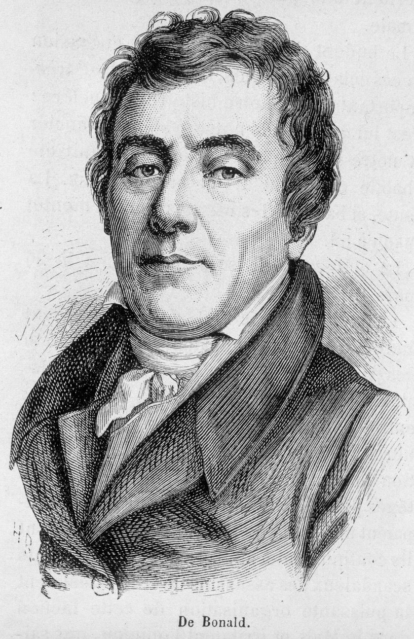 Portrét vikomta Louise de Bonalda (1754 - 1840), francouzského politického spisovatele - v „L