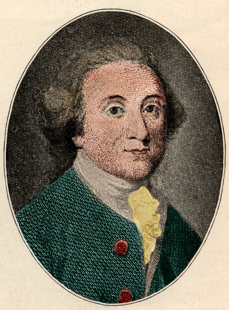 Portrét Williama Whiteheada (anglický básník) (1715-1785). od French School