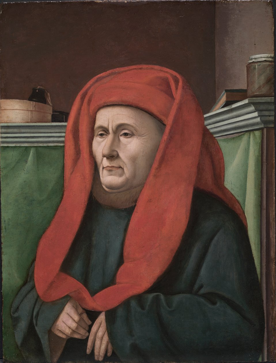 Portrét muže, c. 1450 (olej na dřevě) od French School